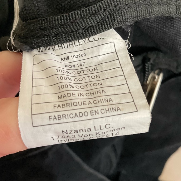 Vintage Y2K Hurley Cotton Canvas Logo Tote Bag - Picture 2 of 4